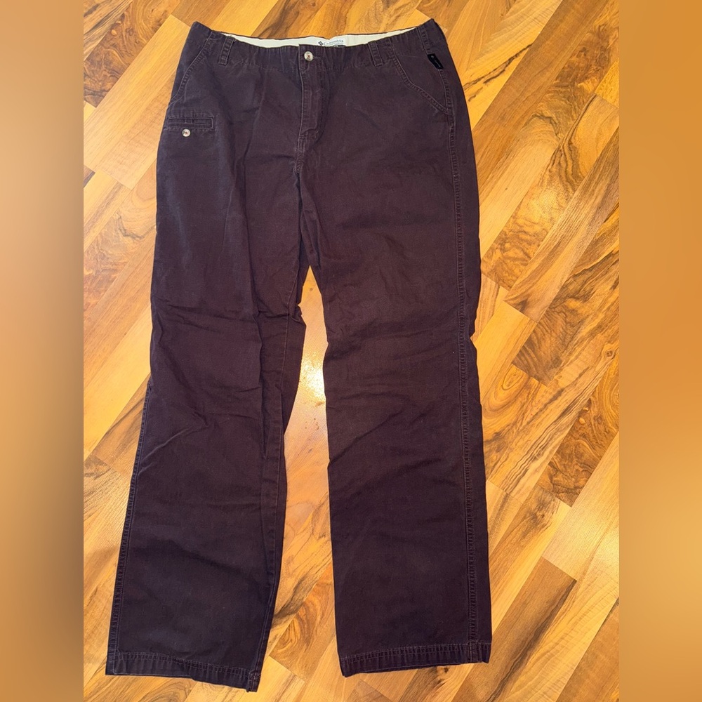 Columbia chocolate brown size 14 hiking,‎ work pant 100% cotton outdoor